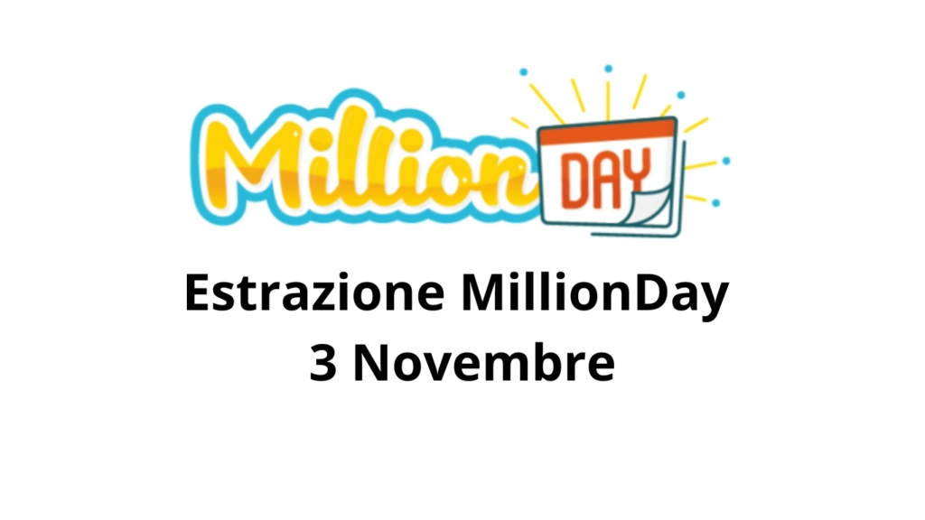 logo million day per estrazioni del 3 Novembre