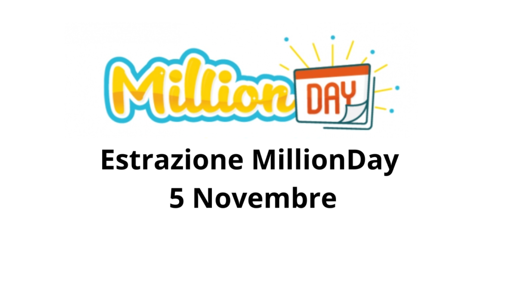 logo million day per estrazioni del 5 Novembre